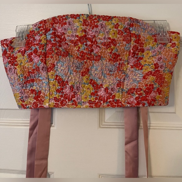 Lulu’s Ellarina Pink Multi Metallic Tie-Strap Two-Piece Midi Dress in Size Small - Picture 12 of 16